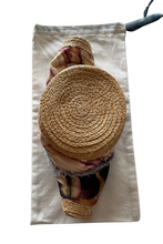 Load image into Gallery viewer, Bucket Travel Sun Hat, in Koi Fish Print and Straw by Felicity Northeast Millinery