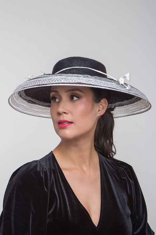Dior Style Hat with Lace BrimBy Felicity Northeast Millinery