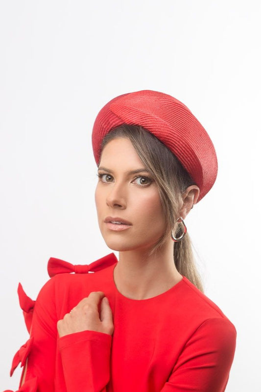 Double Red Crown Bandeau  by Felicity Northeast Millinery