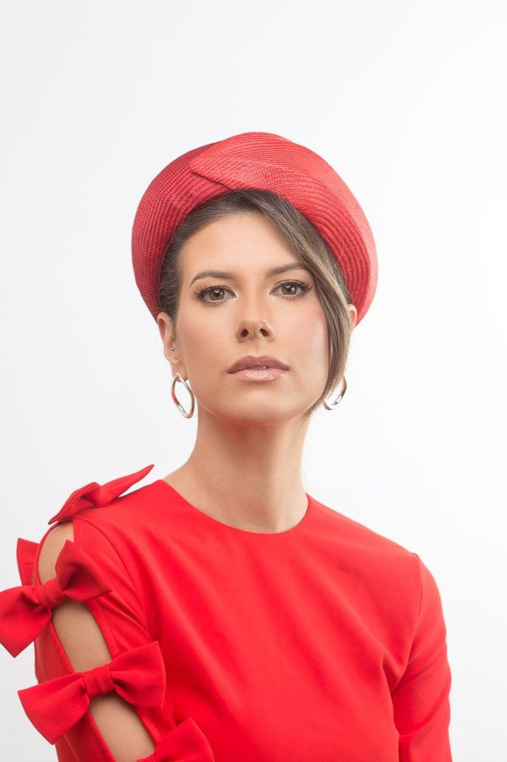 Double Red Crown Bandeau  by Felicity Northeast Millinery