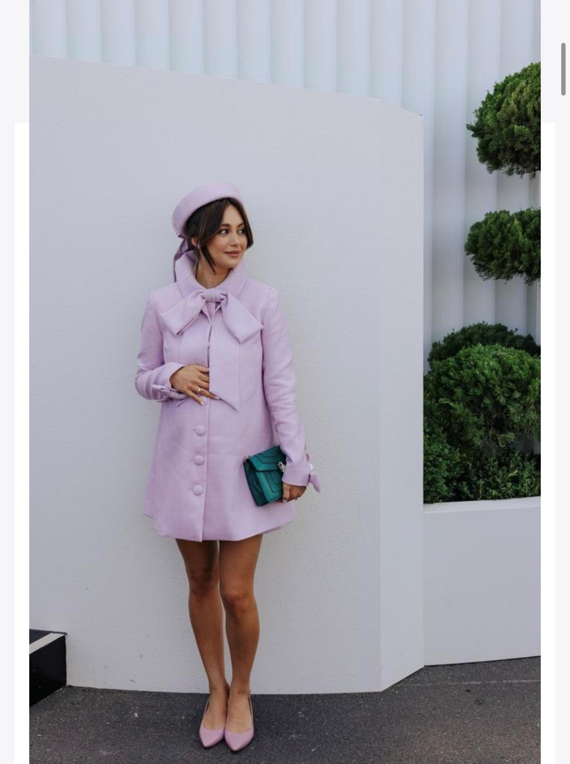 Mauve Pillbox with Bow