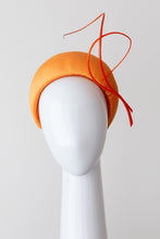 Load image into Gallery viewer, Orange Halo Headband with Swirling Quills by Felicity Northeast Millinery