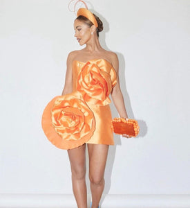 Orange Halo Headband with Swirling Quills by Felicity Northeast Millinery  with Olivia Molly Rodgers