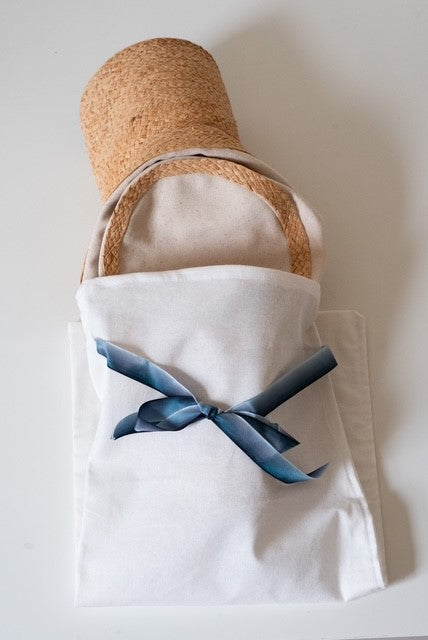 Raffia Brimmed Travel Hat in Natural