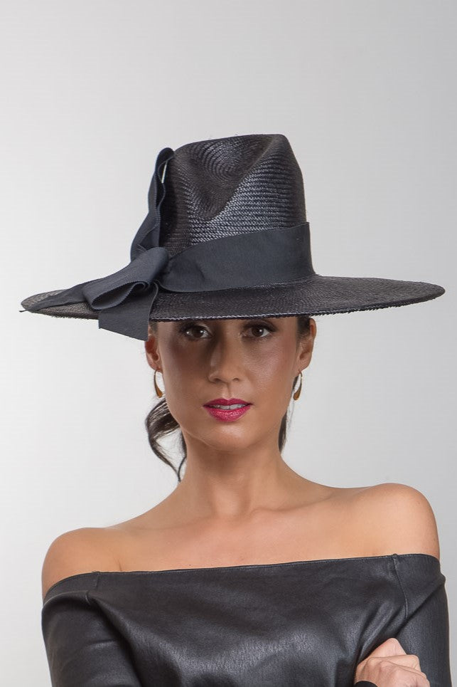 Statement Black Fedora By Felicity Northeast Millinery