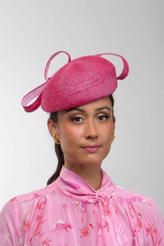 Two Toned Pink Beret By Felicity Northeast Millinery
