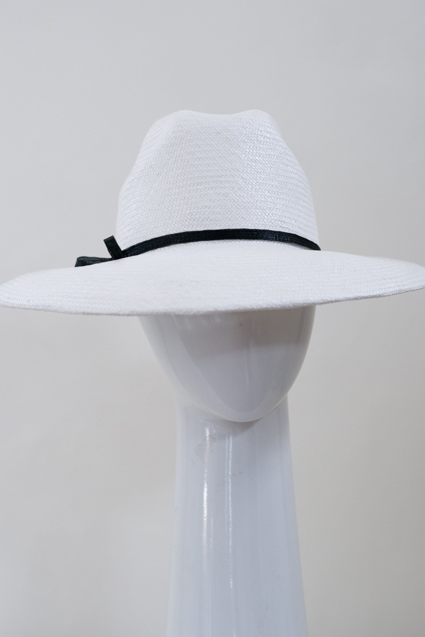 White Fedora with Black Trim Highlights