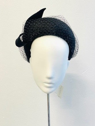 Black Halo Headband with Silk Swirl