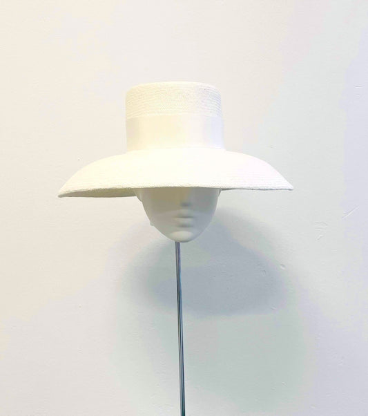 Dior Styled White Panama Hat