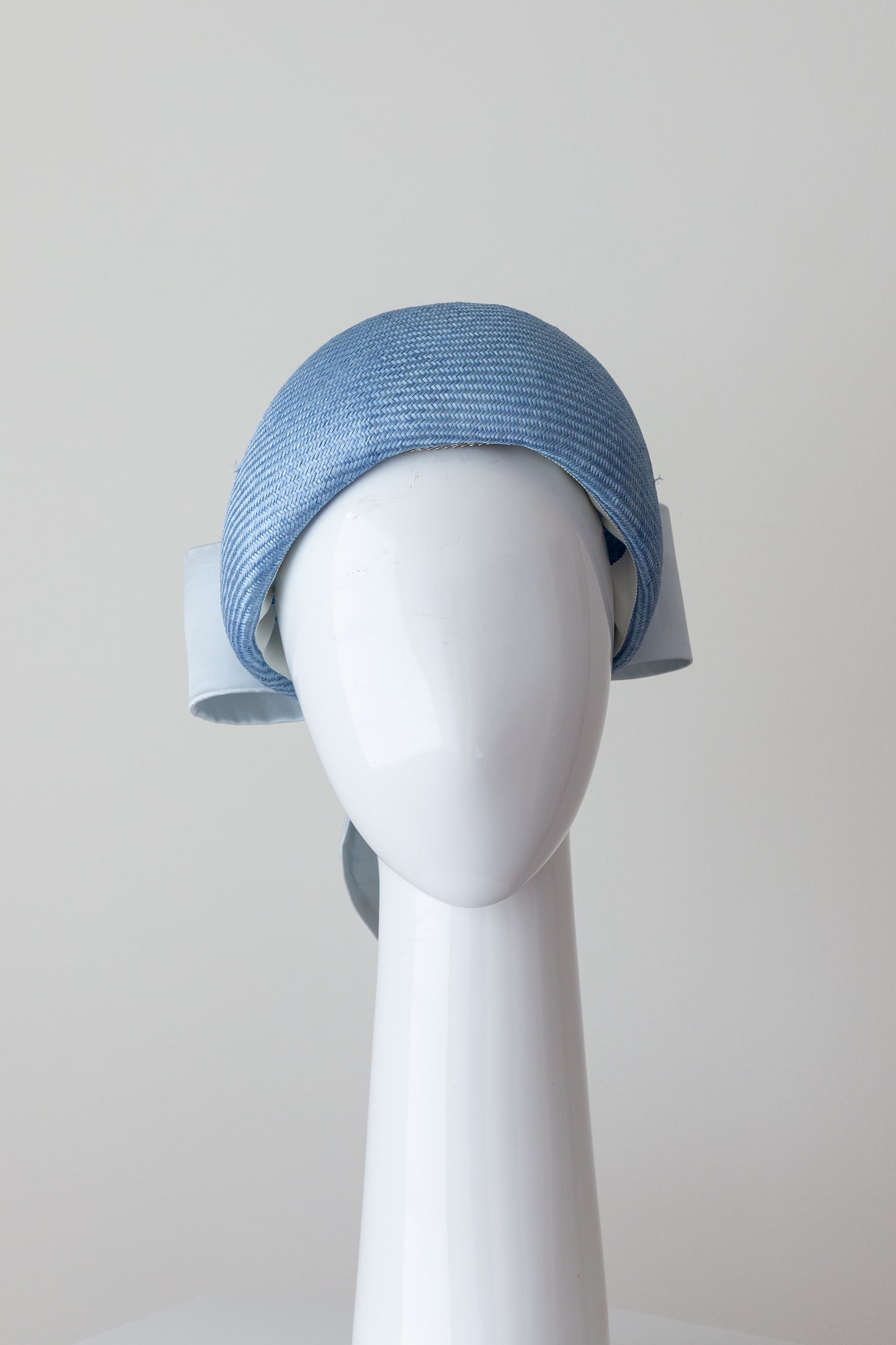 Baby Blue Pillbox with Silk Bow