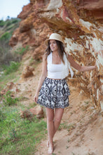 Load image into Gallery viewer, Panama Bucket Hat with Detachable  white Fringed Scarf by Felicity Northeast Millinery 