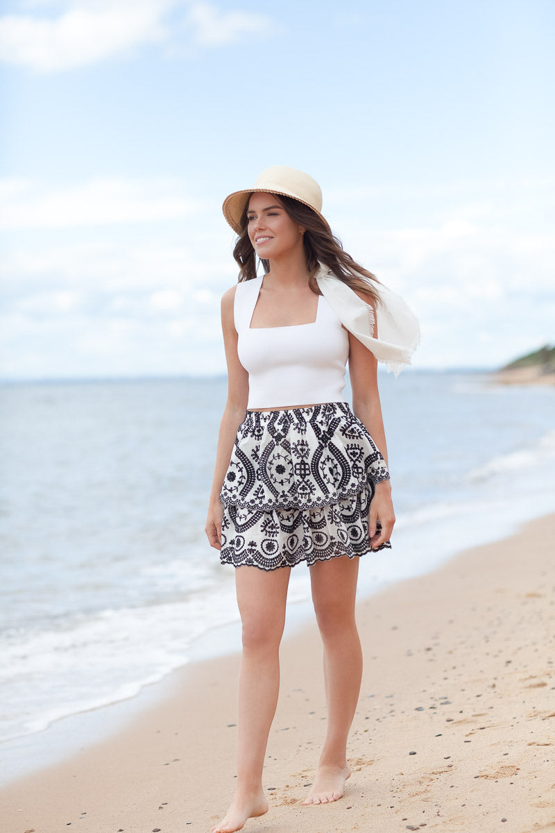 Panama Bucket Hat with Detachable Fringed Scarf by Felicity Northeast Millinery