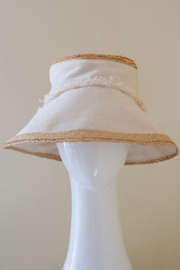 Travel Sun Hat:  in Natural and Straw by Felicity Northeast Millinery