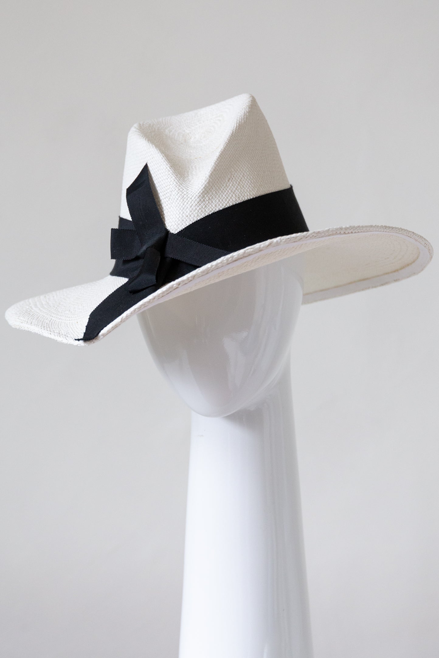 White Sculptured High Fedora By Felicity Northeast Millinery