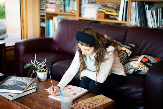 SWIFT HEADBAND- black felt raised  headband