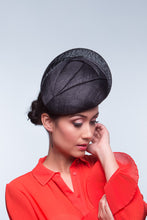 Load image into Gallery viewer, Black Wave Beret By Felicity Northeast Millinery