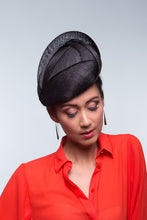 Load image into Gallery viewer, Black Wave Beret By Felicity Northeast Millinery