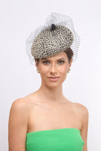 Load image into Gallery viewer, Silver Veil Designer Beret by Felicity Northeast Millinery