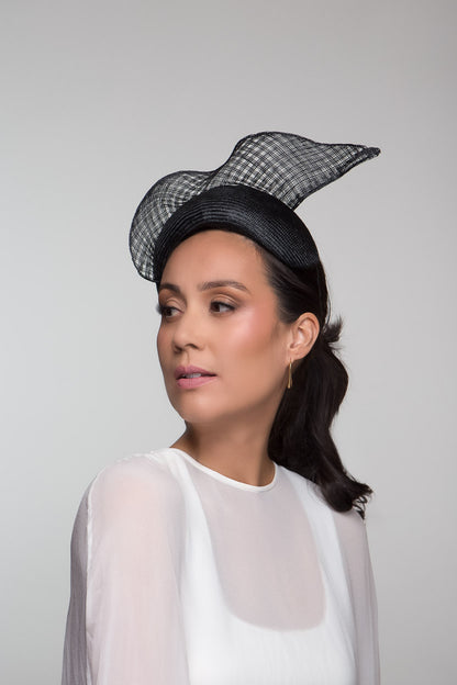 Black Wave Bandeau by Felicity Northeast Millinery