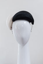 Load image into Gallery viewer, Black and White Double Crown by Felicity Northeast Millinery