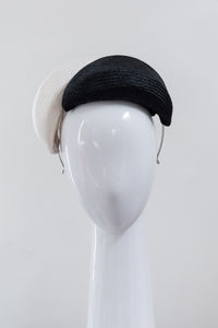 Black and White Double Crown by Felicity Northeast Millinery