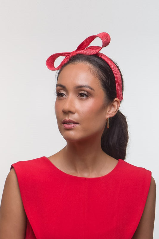 Bowed Headband in Red