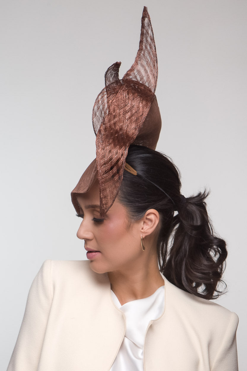 Bronze Brown Curved Platter by Felicity Northeast Millinery 