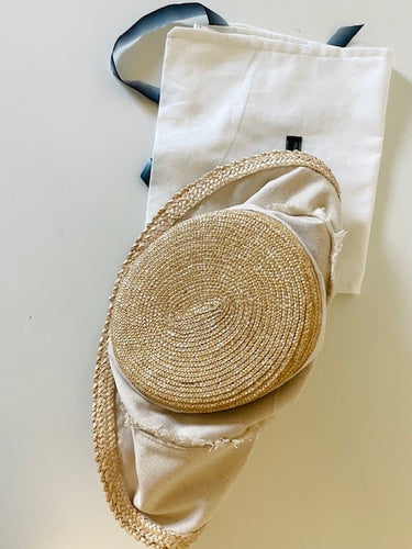 Bucket Travel Sun Hat in Natural and Straw Braid