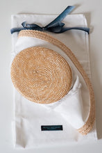 Load image into Gallery viewer, Bucket Travel Sun Hat in White and Straw Braid