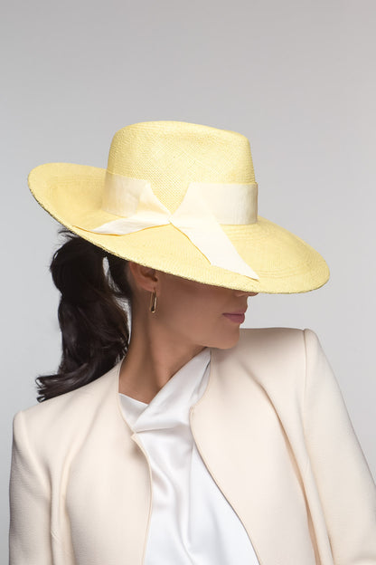 Classic Yellow Fedora By Felicity Northeast Millinery