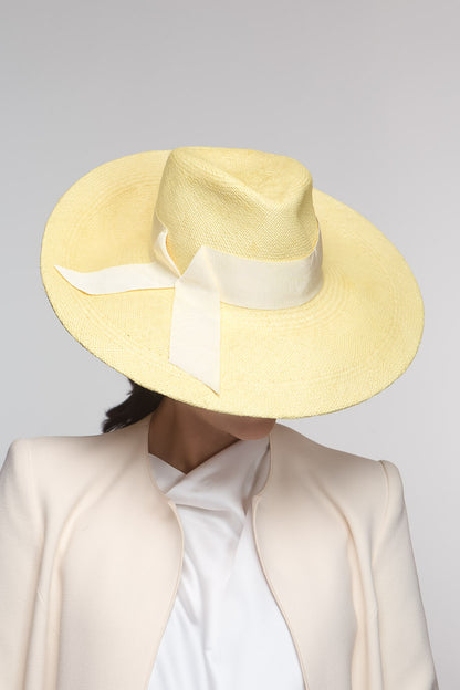 Classic Yellow Fedora By Felicity Northeast Millinery