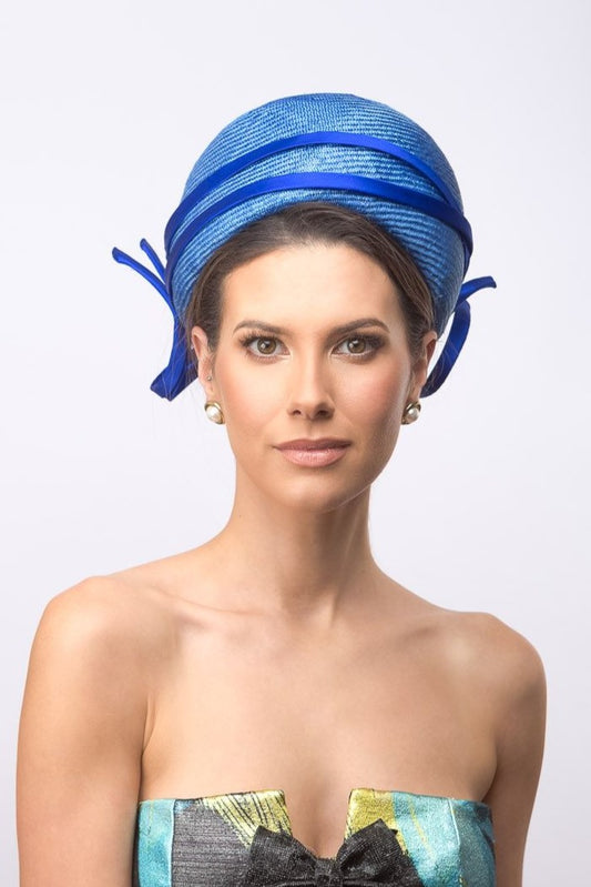 Cobalt Blue Pillbox by Felicity Northeast Millinery