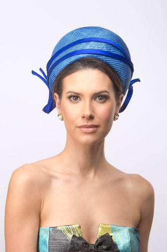 Cobalt Blue Pillbox by Felicity Northeast Millinery