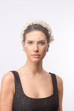 Load image into Gallery viewer, Cream Headband with Detachable Veil  by Felicity Northeast Millinery