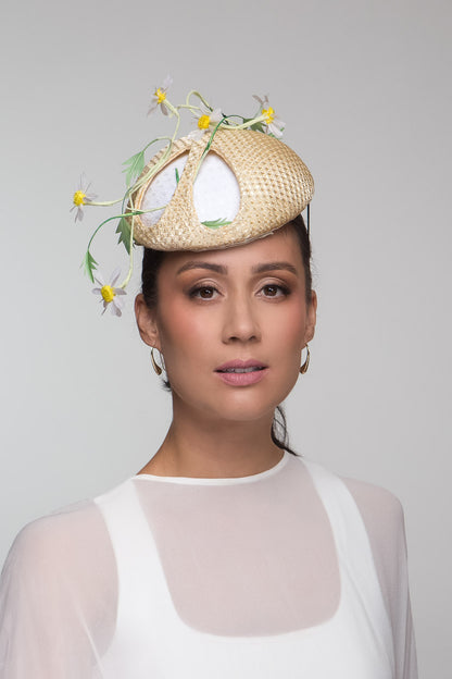 Daisy Chain Layered Cocktail Hat by Felicity Northeast Millinery