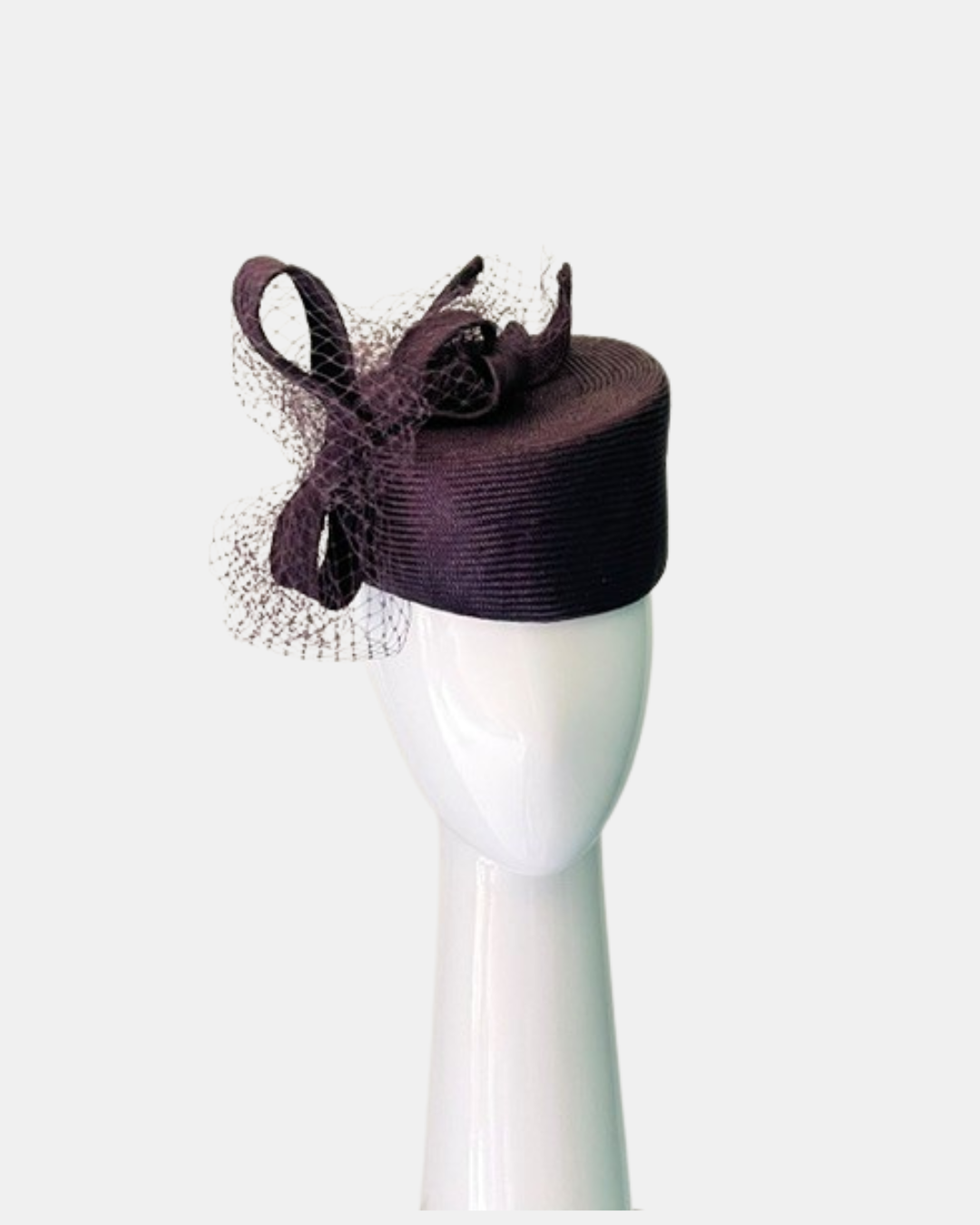 Deep Purple Pillbox with Side Bow