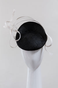  Derby Beret with White Braid Twists By Felicity Northeast Millinery