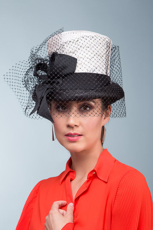 Derby Perfect Veiled Top Hat By Felicity Northeast Millinery