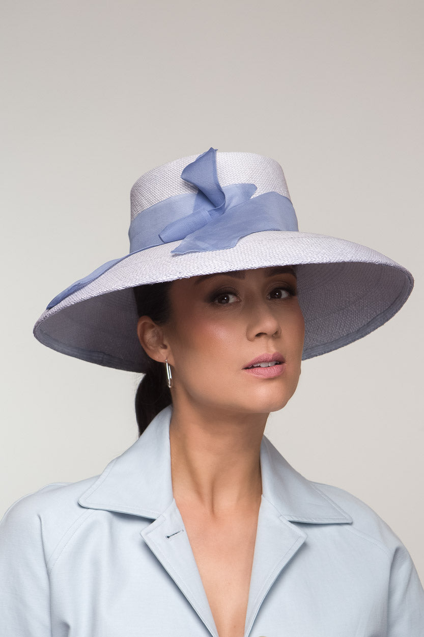 Dior Styled Lavender Blue Hat By Felicity Northeast Millinery