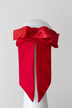 Load image into Gallery viewer, Double Bow in Reds by Felicity Northeast Millinery