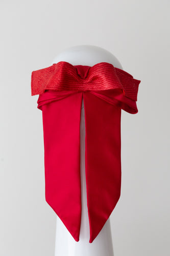Double Bow in Reds by Felicity Northeast Millinery