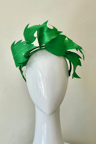 Green Silk Leaf Headband