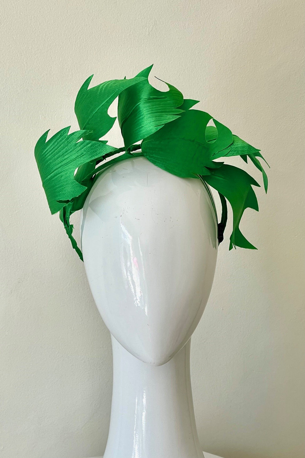 Green Silk Leaf Headband