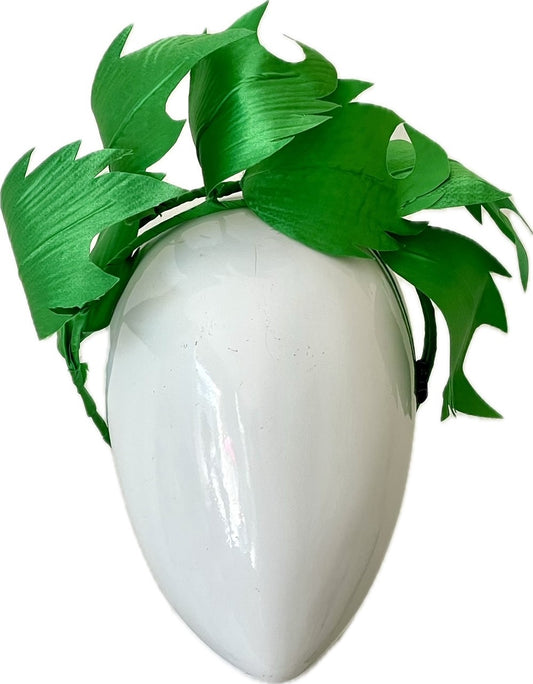 Green Silk Leaf Headband