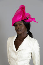 Load image into Gallery viewer, Hot Pink Sculptured Beret By Felicity Northeast Millinery