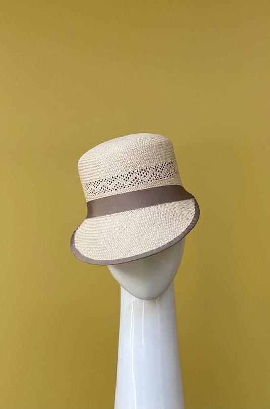 Latte Natural Panama Cap