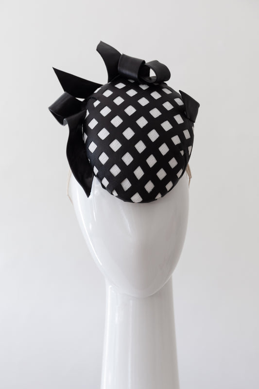 Leather Crosshatch Monochrome Beret