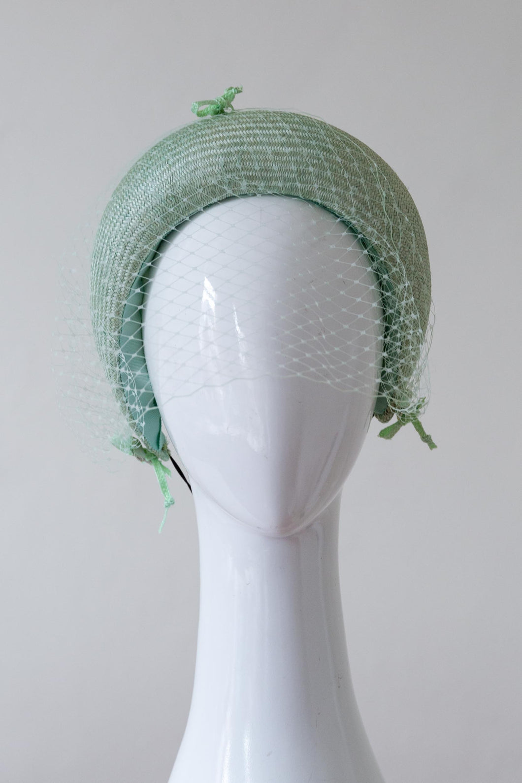 Mint Headband with Removable Veiling