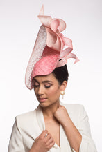 Load image into Gallery viewer, Platter Hat in Soft Pinks with Waves