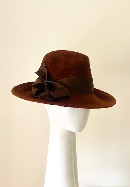 Rich Brown Felt Fedora